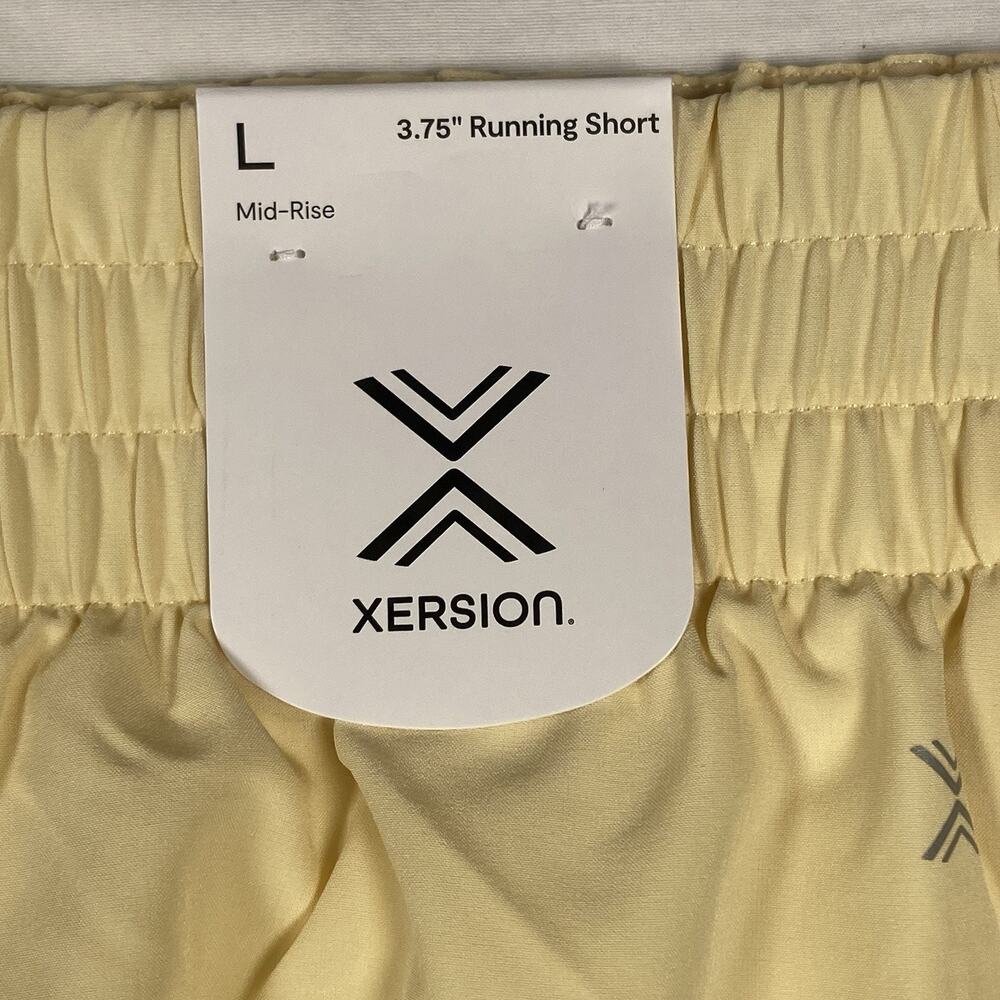 NWT Xersion Running Shorts Women's Size Large 3.75" Mid Rise Pockets Brief Lined - Picture 2 of 6